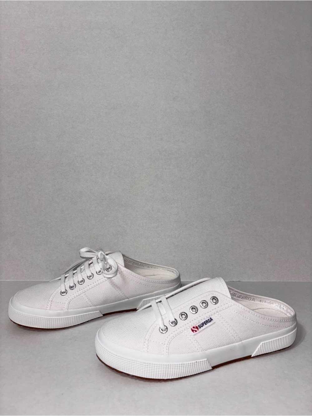 SUPERGA 2402 Mule White Sneakers US Size Womens 8.5 / Mens 7
